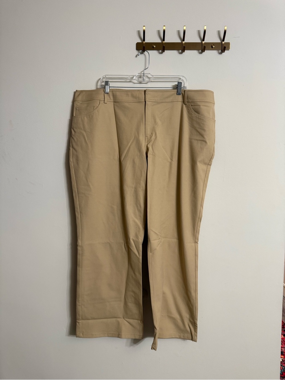 Lafayette 148 NY Pants Acclaimed Stretch Dark Khaki Womens Plus Size 22